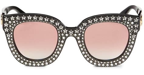 gucci 51mm embellished cat-eye optical glasses|gucci 49mm cat eye sunglasses.